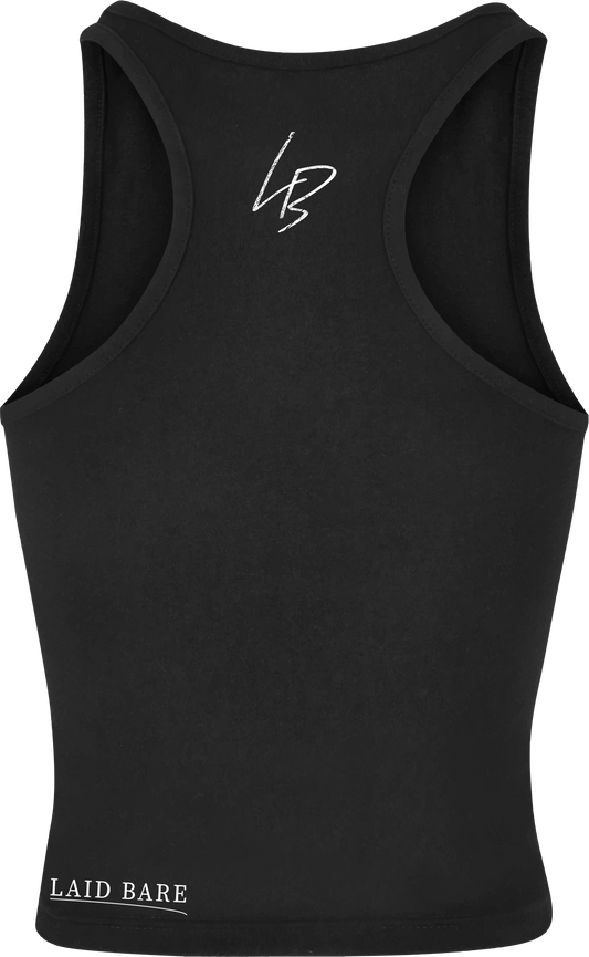 The Anon Volumes Laid Bare Lady Racerback Tank Top